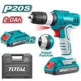 Total Drill Total Lithium-Ion Impact Cordless Drill 20V with Two Batteries - TIDLI20012