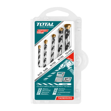 Total Drill Bits Total Masonry 5 Pieces Drill Bit Set- TACSD5055