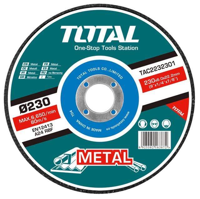 Total Grinding & Cutting Wheels Total Metal Grinding Disc Φ - 230 X 6mm - TAC2232301