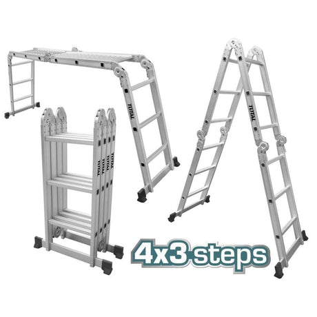 Total Ladder Total Multi-Purpose Aluminum Ladder 4x3 - THLAD04431