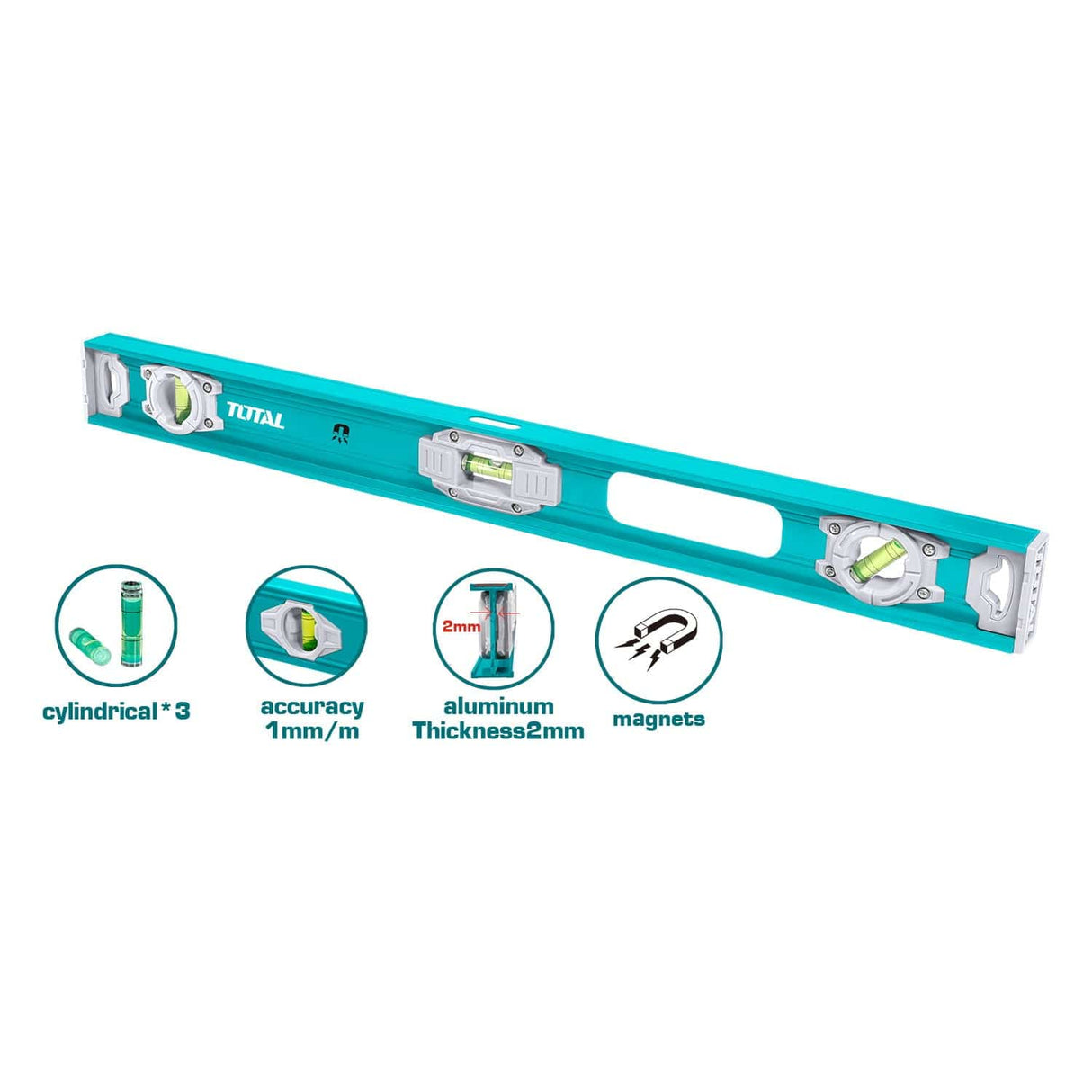 Total Level Total Spirit Level 120cm, 150cm, 180cm & 200cm