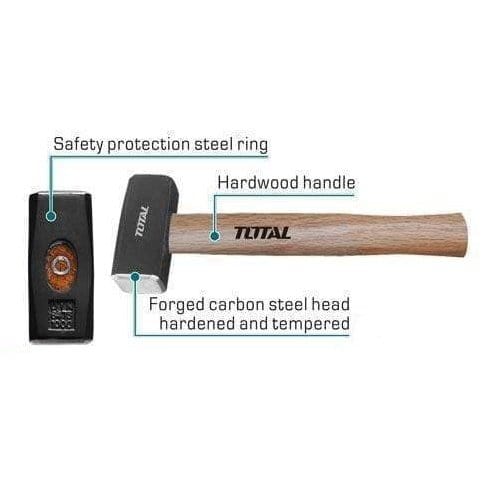 Total Hammers Mallets & Sledges Total Stoning Hammer with Hardwood Handle