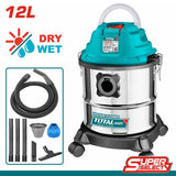 Total Steam & Vacuum Cleaner Total Wet & Dry Vacuum Cleaner 12 Liters 1000W - TVC12202