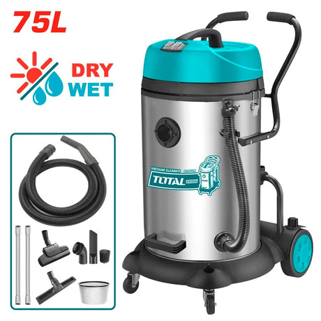 Total Steam & Vacuum Cleaner Total Wet & Dry Vacuum Cleaner 75 Liters 2400W - TVC24751