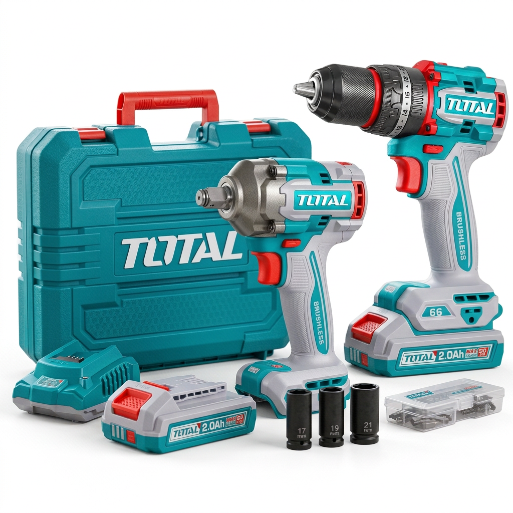 Total two-tool combo kit on white