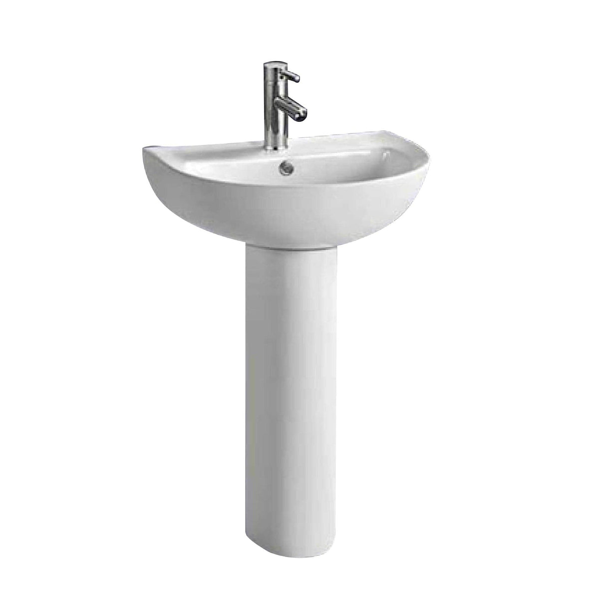 Tredex Bathroom Sink Tredex Full Pedestal Hand Wash Basin 550 x 430 x 845mm - B203