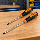 Two-piece Coofix Torx screwdriver set on a bench
