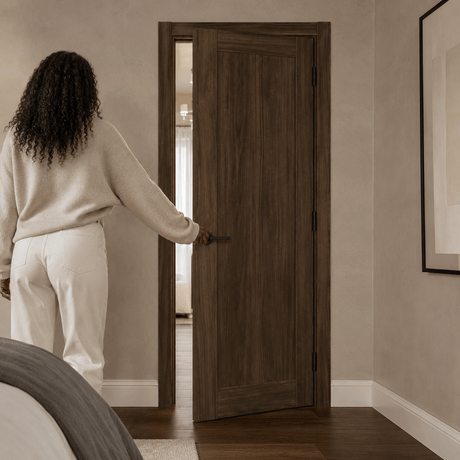 Unidoors Interior Doors Unidoors 7 ft Elegant PP-Coated Solid-Core Interior Door with Handle, Lock & 5 Keys - EL01