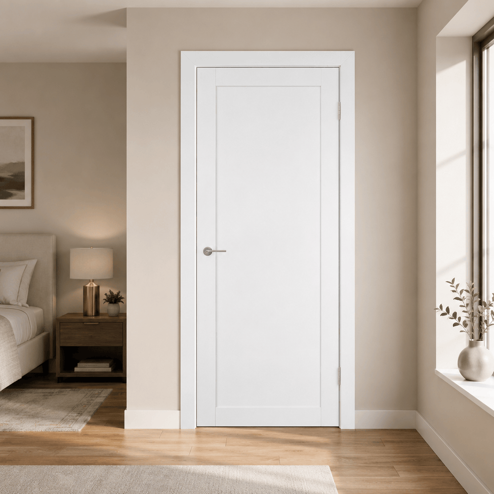 Unidoors Interior Doors Unidoors 7 ft Elegant PP-Coated Solid-Core Interior Door with Handle, Lock & 5 Keys - EL01