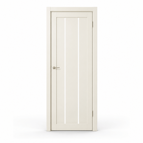 Unidoors Interior Doors Unidoors Elegant PP-Coated Glass-Insert Interior Door with Handle, Lock & 5 Keys 90 cm - EL02