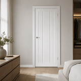 Unidoors Interior Doors Unidoors Elegant PP-Coated Glass-Insert Interior Door with Handle, Lock & 5 Keys 90 cm - EL02