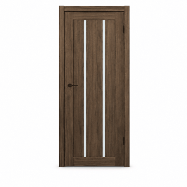 Unidoors Interior Doors Unidoors Elegant PP-Coated Glass-Insert Interior Door with Handle, Lock & 5 Keys 90 cm - EL02