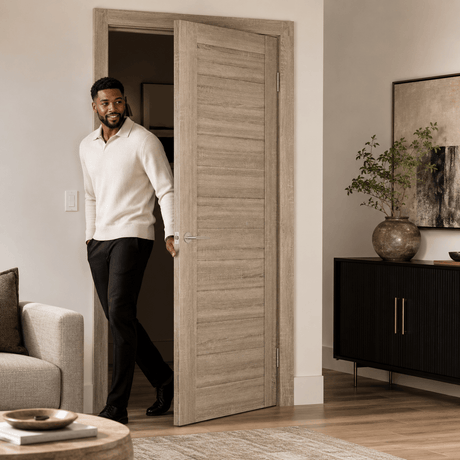 Unidoors Interior Doors Unidoors Essential PVC-Coated Solid-Core Interior Door with Handle, Lock & 5 Keys - ES01