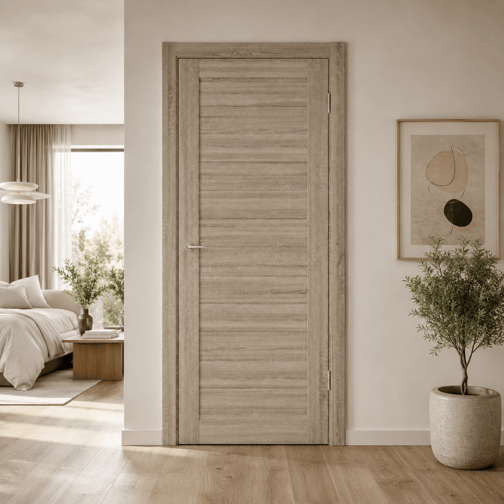 Unidoors Interior Doors Unidoors Essential PVC-Coated Solid-Core Interior Door with Handle, Lock & 5 Keys - ES01