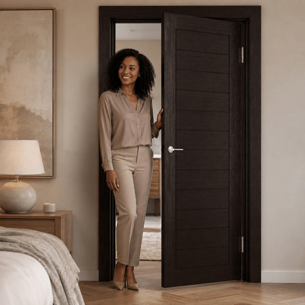 Unidoors Interior Doors Unidoors Essential PVC-Coated Solid-Core Interior Door with Handle, Lock & 5 Keys - ES01
