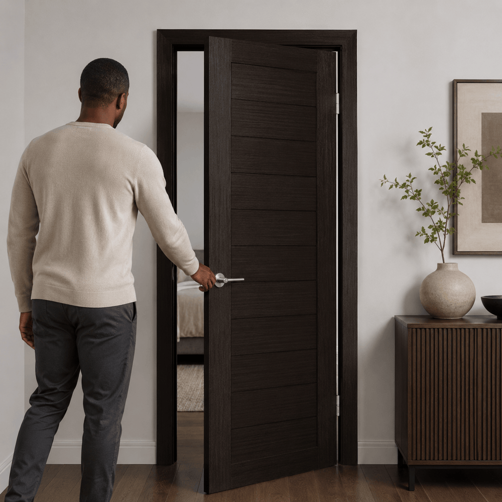 Unidoors Interior Doors Unidoors Essential PVC-Coated Solid-Core Interior Door with Handle, Lock & 5 Keys - ES01