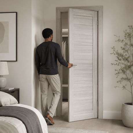 Unidoors Interior Doors Unidoors Essential PVC-Coated Solid-Core Interior Door with Handle, Lock & 5 Keys - ES01