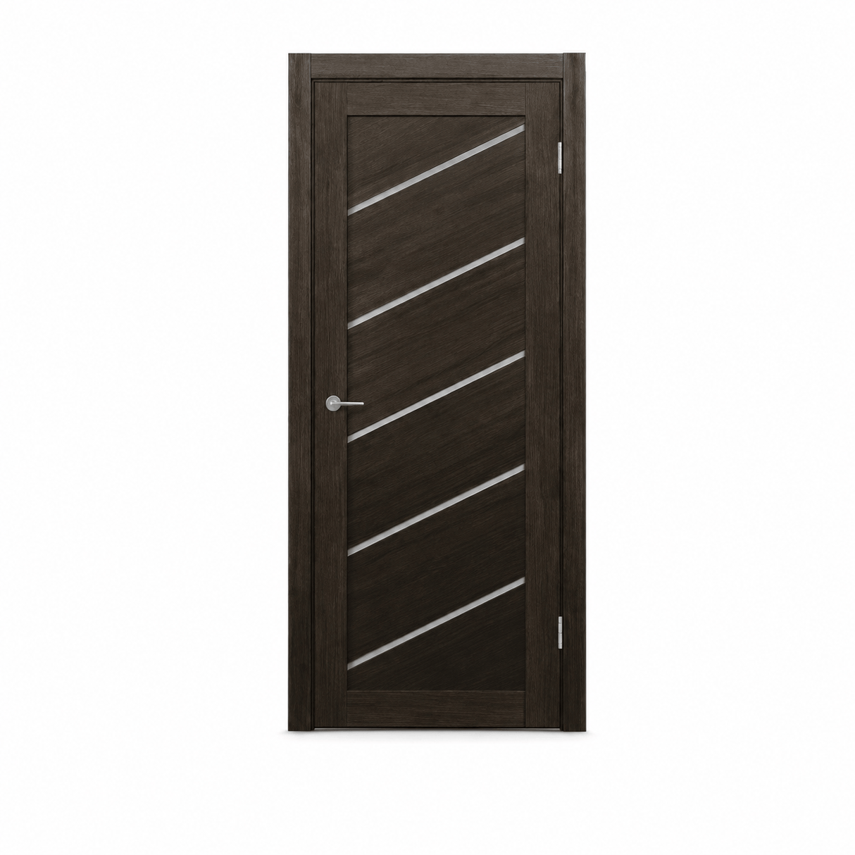 Unidoors Interior Doors Unidoors Modern Diagonal Glass-Stripe Interior Door with Handle, Lock & 5 Keys - MD03