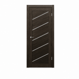 Unidoors Interior Doors Unidoors Modern Diagonal Glass-Stripe Interior Door with Handle, Lock & 5 Keys - MD03