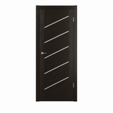 Unidoors Interior Doors Unidoors Modern Diagonal Glass-Stripe Interior Door with Handle, Lock & 5 Keys - MD03