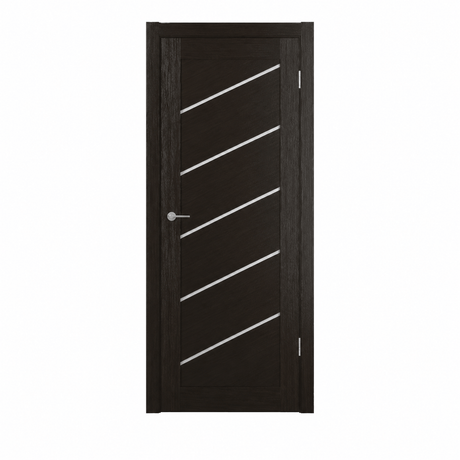 Unidoors Interior Doors Unidoors Modern Diagonal Glass-Stripe Interior Door with Handle, Lock & 5 Keys - MD03