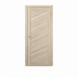 Unidoors Interior Doors Unidoors Modern Diagonal Glass-Stripe Interior Door with Handle, Lock & 5 Keys - MD03