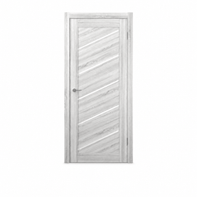 Unidoors Interior Doors Unidoors Modern Diagonal Glass-Stripe Interior Door with Handle, Lock & 5 Keys - MD03