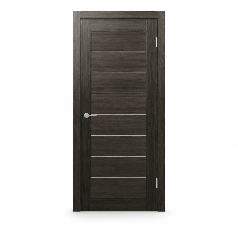 Unidoors Interior Doors Unidoors Modern Slim Horizontal Glass-Line Interior Door with Handle, Lock & 5 Keys - MD01