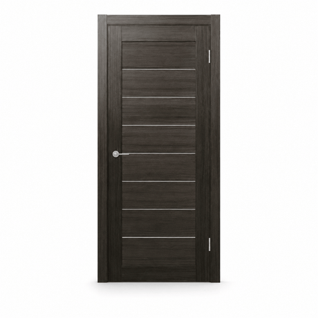 Unidoors Interior Doors Unidoors Modern Slim Horizontal Glass-Line Interior Door with Handle, Lock & 5 Keys - MD01