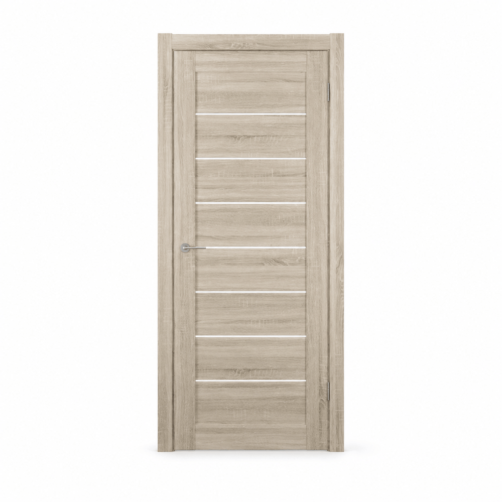 Unidoors Interior Doors Unidoors Modern Slim Horizontal Glass-Line Interior Door with Handle, Lock & 5 Keys - MD01