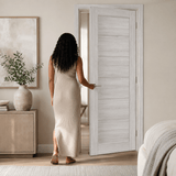 Unidoors Interior Doors Unidoors Modern Slim Horizontal Glass-Line Interior Door with Handle, Lock & 5 Keys - MD01