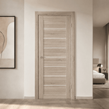 Unidoors Interior Doors Unidoors Modern Slim Horizontal Glass-Line Interior Door with Handle, Lock & 5 Keys - MD01