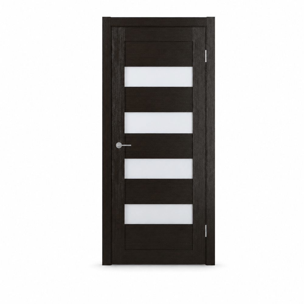 Unidoors Interior Doors Unidoors Modern Wide Horizontal Glass-Band Interior Door with Handle, Lock & 5 Keys - MD02