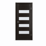 Unidoors Interior Doors Unidoors Modern Wide Horizontal Glass-Band Interior Door with Handle, Lock & 5 Keys - MD02