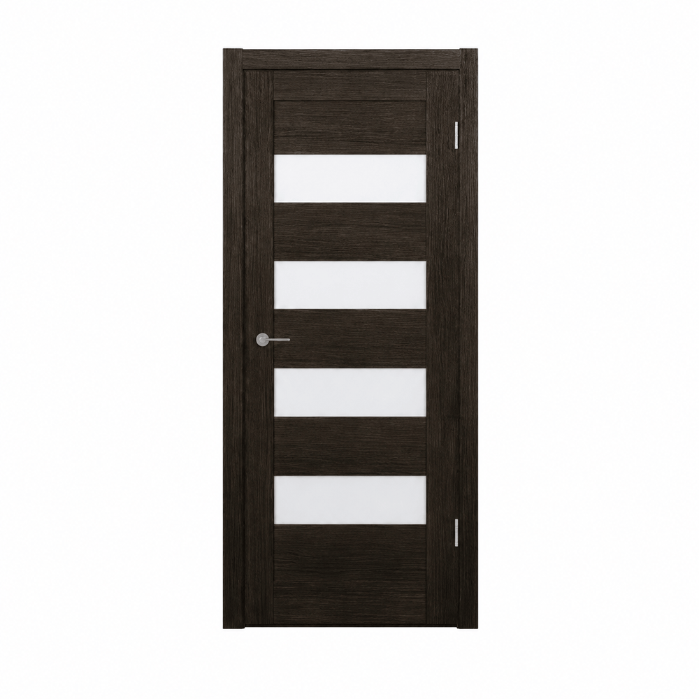 Unidoors Interior Doors Unidoors Modern Wide Horizontal Glass-Band Interior Door with Handle, Lock & 5 Keys - MD02