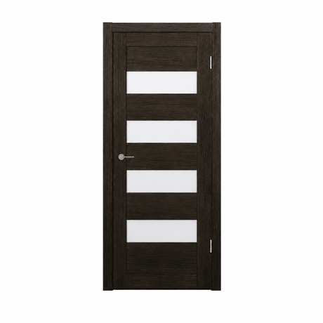 Unidoors Interior Doors Unidoors Modern Wide Horizontal Glass-Band Interior Door with Handle, Lock & 5 Keys - MD02