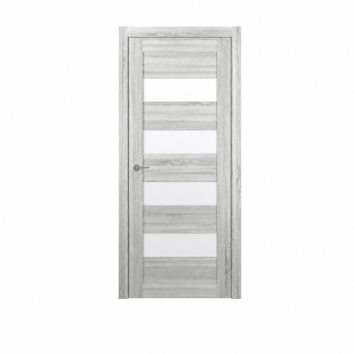 Unidoors Interior Doors Unidoors Modern Wide Horizontal Glass-Band Interior Door with Handle, Lock & 5 Keys - MD02