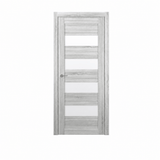 Unidoors Interior Doors Unidoors Modern Wide Horizontal Glass-Band Interior Door with Handle, Lock & 5 Keys - MD02