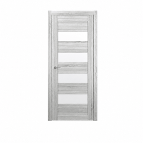 Unidoors Interior Doors Unidoors Modern Wide Horizontal Glass-Band Interior Door with Handle, Lock & 5 Keys - MD02