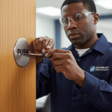 Union Door Hardware & Accessories Union 76mm Satin Stainless Steel Push Door Sign - S-PUSH-76D-SSS