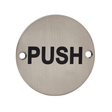 Union Door Hardware & Accessories Union 76mm Satin Stainless Steel Push Door Sign - S-PUSH-76D-SSS