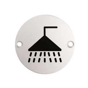 Union Door Hardware & Accessories Union 76mm Satin Stainless Steel Shower Sign - S-SH-76D-SSS