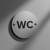 Union Door Hardware & Accessories Union 76mm Satin Stainless Steel WC Washroom Sign - S-MF-76D-SSS