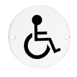 Union Door Hardware & Accessories Union 76mm Stainless Steel Disabled Washroom Sign - S-DS-76D-SSS