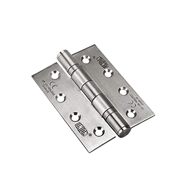 Union Door Hardware & Accessories Union Black Stainless Steel Ball-Bearing Butt Hinge 4" x 3" x 3mm - HN-2BB-403030-BLK