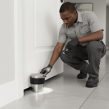 Union Door Hardware & Accessories Union Satin Stainless Steel Cylindrical Floor Door Stop with Rubber Buffer - DS-006-SSS