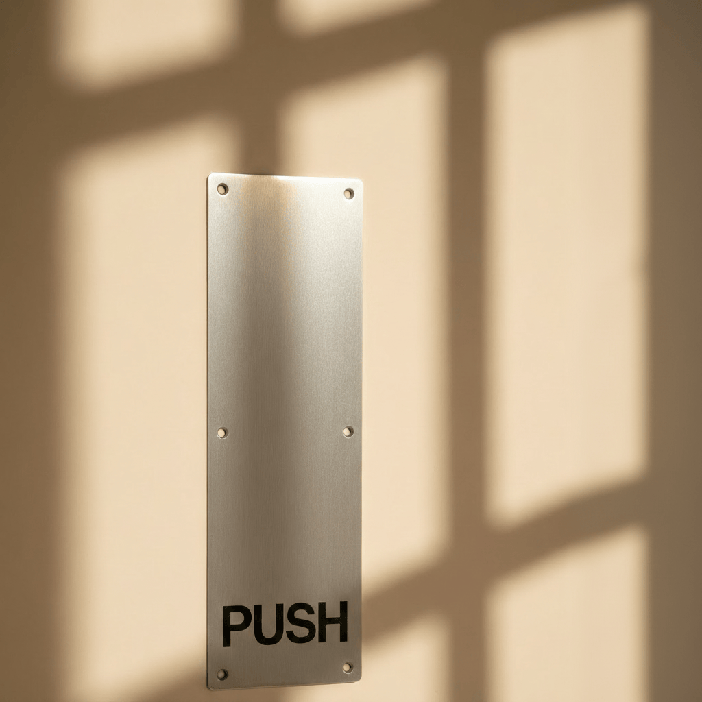 Union Door Hardware & Accessories Union Satin Stainless Steel Door Push Plate 300 x 100 x 1.5mm - S-PUSH-300-100-SSS