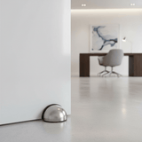 Union Door Hardware & Accessories Union Satin Stainless Steel Half-Moon Floor Door Stop with Rubber Buffer - SN DS-001-SSS