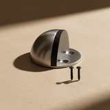Union Door Hardware & Accessories Union Satin Stainless Steel Half-Moon Floor Door Stop with Rubber Buffer - SN DS-001-SSS