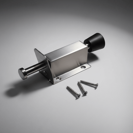 Union Door Hardware & Accessories Union Satin Stainless Steel Spring Door Stop with Rubber Tip - DS-030-SSS